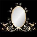 Mirror gold frame Royalty Free Stock Photo