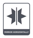 mirror horizontally icon in trendy design style. mirror horizontally icon isolated on white background. mirror horizontally vector