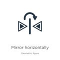 Mirror horizontally icon vector. Trendy flat mirror horizontally icon from geometric figure collection isolated on white