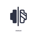 mirror horizontally icon on white background. Simple element illustration from geometric figure concept