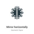 Mirror horizontally vector icon on white background. Flat vector mirror horizontally icon symbol sign from modern geometric figure