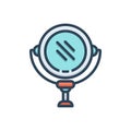 Color illustration icon for Mirror, darpan and glass Royalty Free Stock Photo