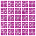 100 mirror icons set grunge pink