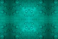 Mirrored air bubbles in green liquid. Background. Royalty Free Stock Photo