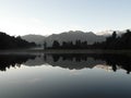 Mirror Image at Lake Matheson New Zealand Royalty Free Stock Photo