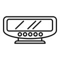 Mirror indoor taximeter icon outline vector. Vehicle control