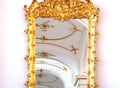 Mirror in the interior of the Bratislava Castle Hrad, Slovakia Royalty Free Stock Photo