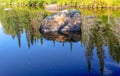 Mirror Lake at Doncaster in Laurentides mountains Royalty Free Stock Photo