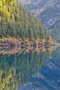 Mirror lake, Jiuzhaigou Royalty Free Stock Photo