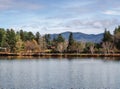 Mirror Lake, lake Placid Royalty Free Stock Photo