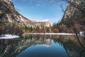 Mirror Lake at winter - Yosemite National Park, California, USA Royalty Free Stock Photo