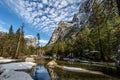 Mirror Lake at winter - Yosemite National Park, California, USA Royalty Free Stock Photo