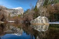 Mirror Lake at winter - Yosemite National Park, California, USA Royalty Free Stock Photo