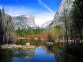 Mirror Lake at Yosemite National Park Royalty Free Stock Photo