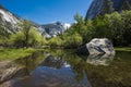 Mirror Lake in Yosemite National Park Royalty Free Stock Photo