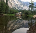 Mirror lake yosemite national park Royalty Free Stock Photo