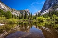 Mirror lake, Yosemite National Park Royalty Free Stock Photo