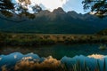 Mirror Lakes New Zealand, Fiordland National Park Royalty Free Stock Photo