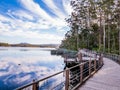 Mirror like Calm water of ewen maddock dam Royalty Free Stock Photo