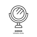 Mirror line icon. Editable stroke