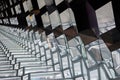 Mirror and lines inside Harpa Reykjavik Royalty Free Stock Photo