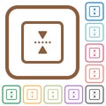 Mirror object around horizontal axis simple icons
