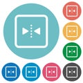 Mirror object around vertical axis flat round icons