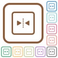 Mirror object around vertical axis simple icons