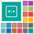Mirror object around vertical axis square flat multi colored icons