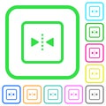 Mirror object around vertical axis vivid colored flat icons