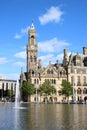 Mirror Pool, fountain and Bradford City Hall