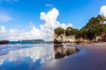 Mirror reflections of clouds in wet sand Royalty Free Stock Photo