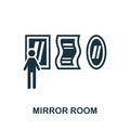 Mirror Room icon. Simple element from amusement park collection. Creative Mirror Room icon for web design, templates, infographics