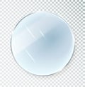 Mirror round isolated. Realistic round mirror frame, white mirrors template. Reflecting glass surfaces isolated Royalty Free Stock Photo