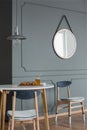 Mirror in simple dining room