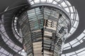 Mirror structure inside the Reichstag dome in Berlin, Germany Royalty Free Stock Photo