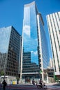 Mirrored buildings on Paulista Avenue in SÃÂ£o Paulo Royalty Free Stock Photo