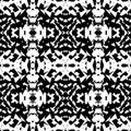 Mirrored geometric pattern. Repeatable monochrome abstract backg