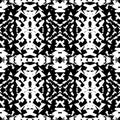 Mirrored geometric pattern. Repeatable monochrome abstract backg