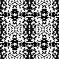 Mirrored geometric pattern. Repeatable monochrome abstract backg