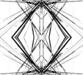 Mirrored grid, mesh abstract geometric pattern / element