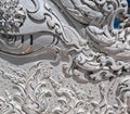 Mirrored ornamentation oriental Thai Architecture of Wat Rong Khun