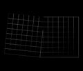 Mirrored, tweaked irregular grid, mesh, grating and lattice geometric vector element, pattern, texture