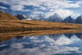 Mirroring mountain lake