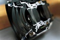 Mirrorless camera lens cut in half Royalty Free Stock Photo