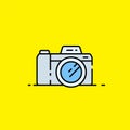 Mirrorless camera line icon