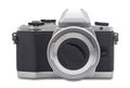 Mirrorless digital photo camera. Retro old style isolated on a white