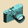 Mirrorless rangefinder camera illustration