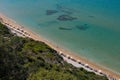 Mirtiotissa, a nudist beach. Corfu in its purest form Royalty Free Stock Photo