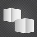 3D Set of blank white packaging boxes Royalty Free Stock Photo